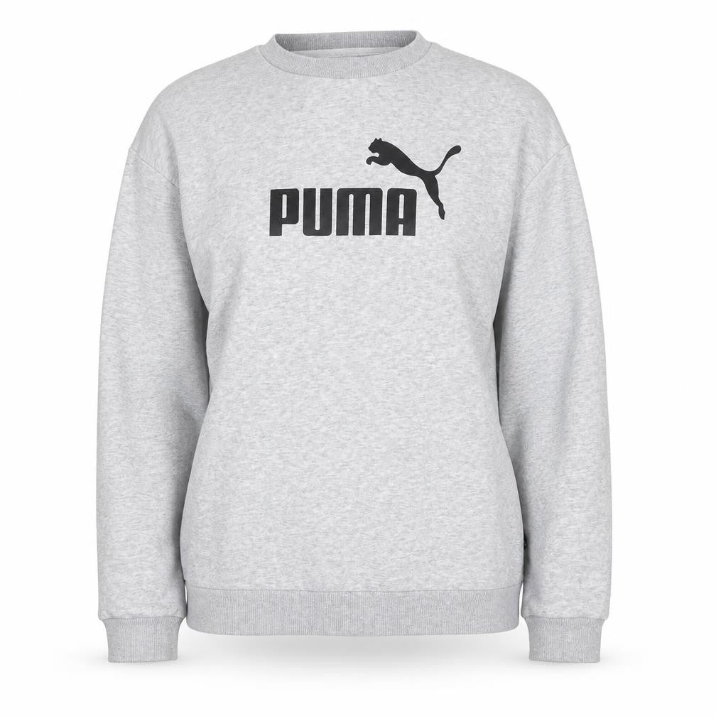 Puma Women's Grey Crew Neck Logo Sweatshirt Size 10