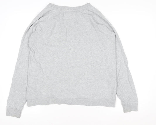 Fat Face Women Grey Cotton Blend Weekend Sweatshirt UK 10