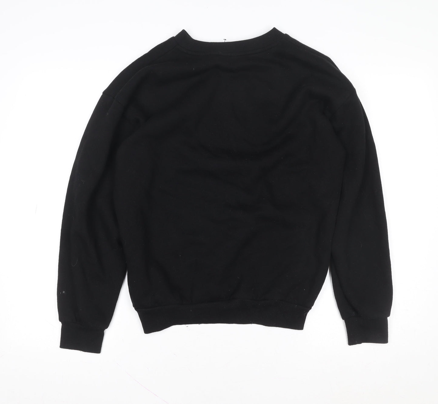 Disney Womens Black Mickey & Co. Crew Neck Pullover Sweatshirt Size S