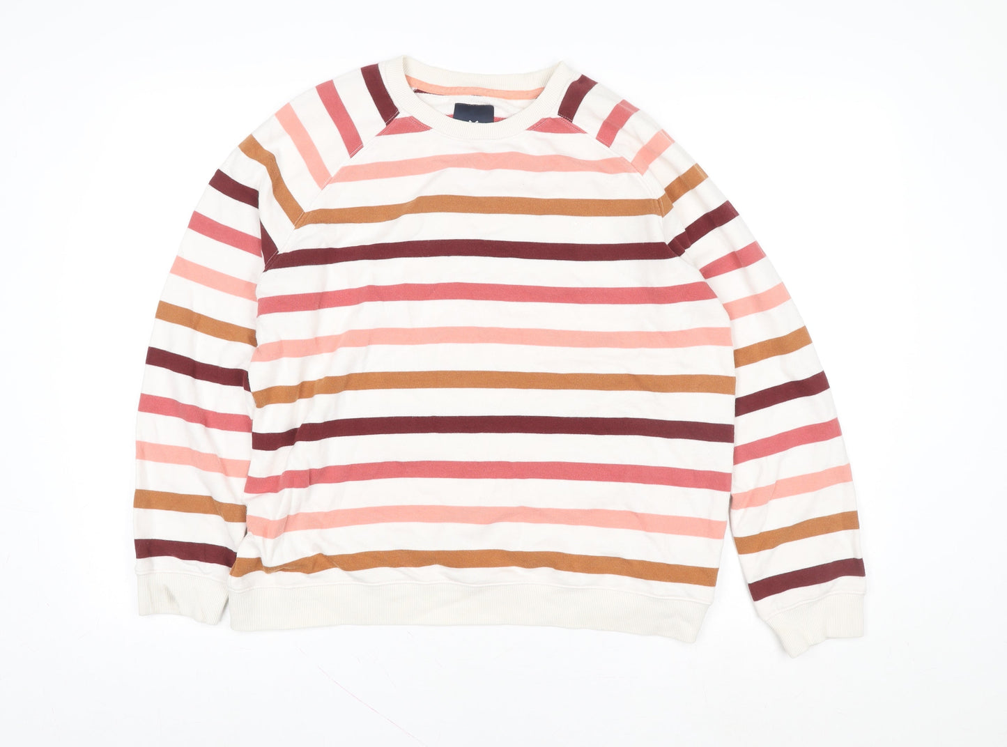 Crew Clothing Company Womens Multi Stripe Cotton Sweatshirt Size 14