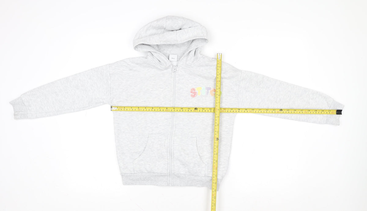 Disney Stitch Girls Grey Full Zip Hoodie by George Age 6-9 Years
