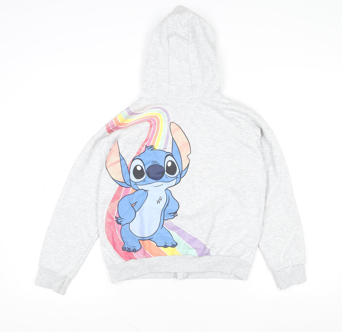 Disney Stitch Girls Grey Full Zip Hoodie by George Age 6-9 Years