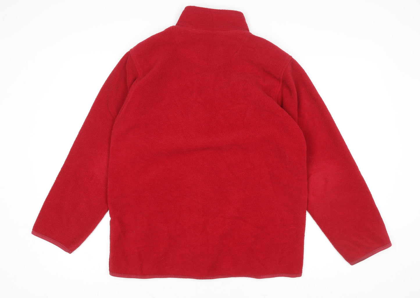 EWM Womens Red Fleece Full Zip Jacket Size S 10-12