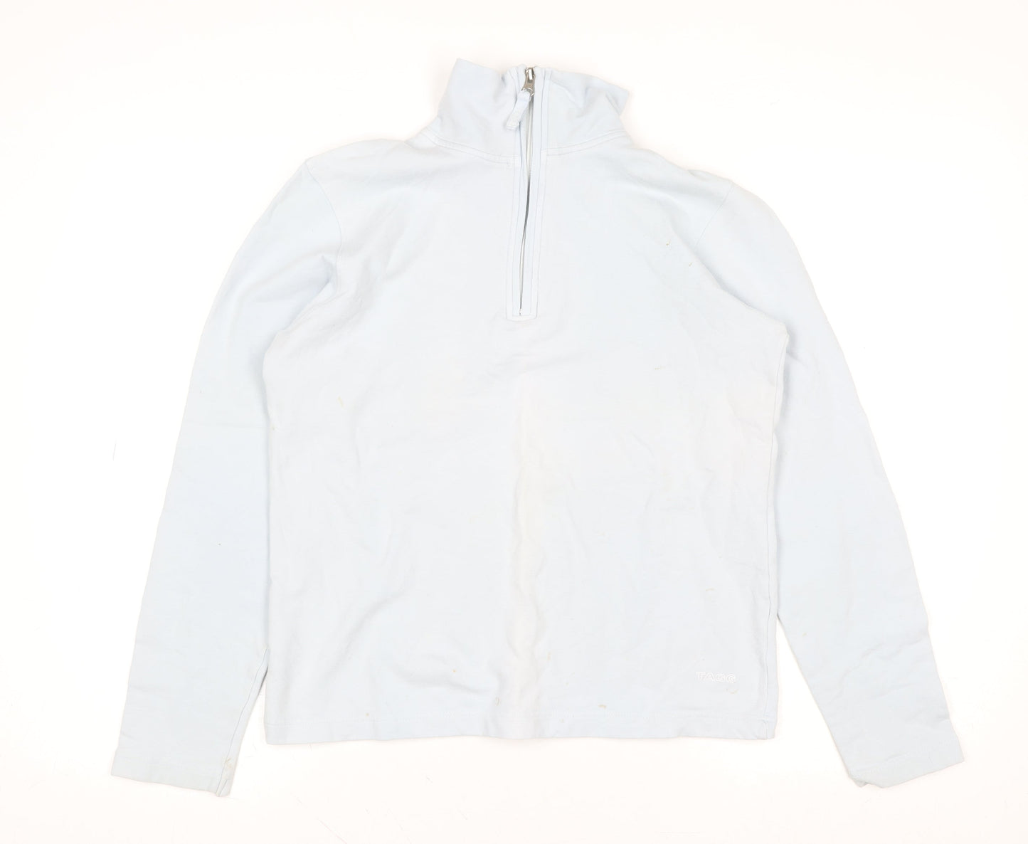 TAGG Women's Blue 1/4 Zip Lightweight Cotton Blend Activewear Jacket S