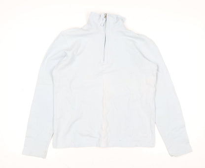 TAGG Women's Blue 1/4 Zip Lightweight Cotton Blend Activewear Jacket S