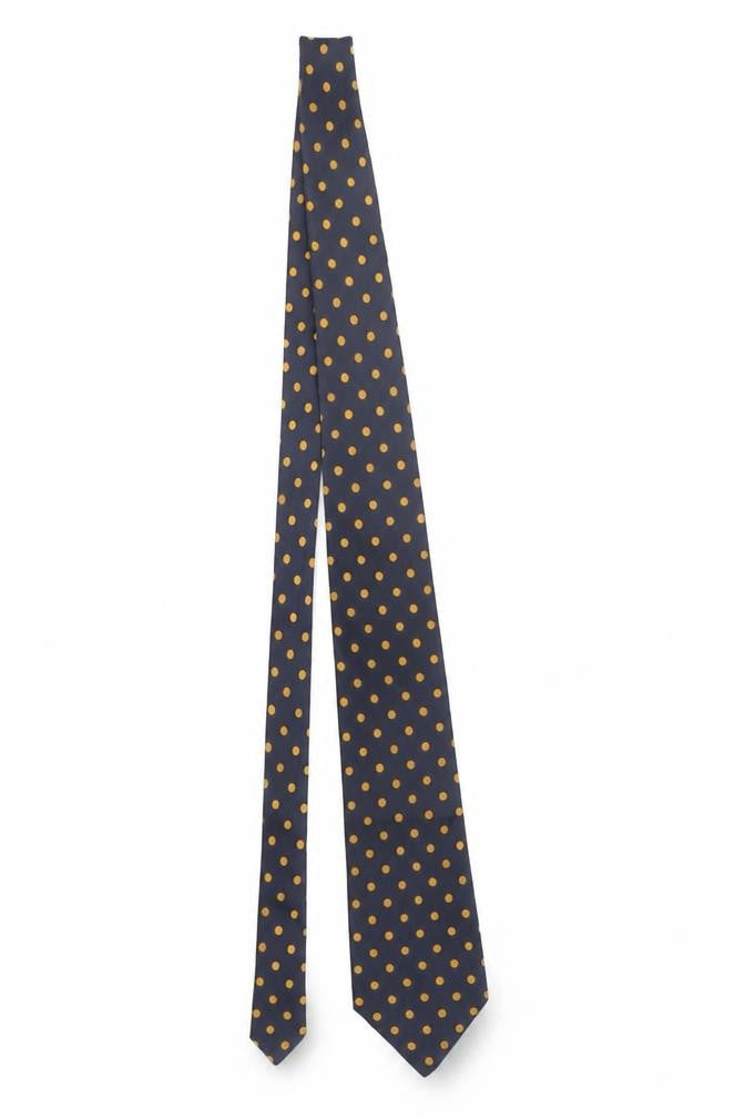 Jean Pierre Men's Navy Blue Polka Dot Tie 176 Designer Style