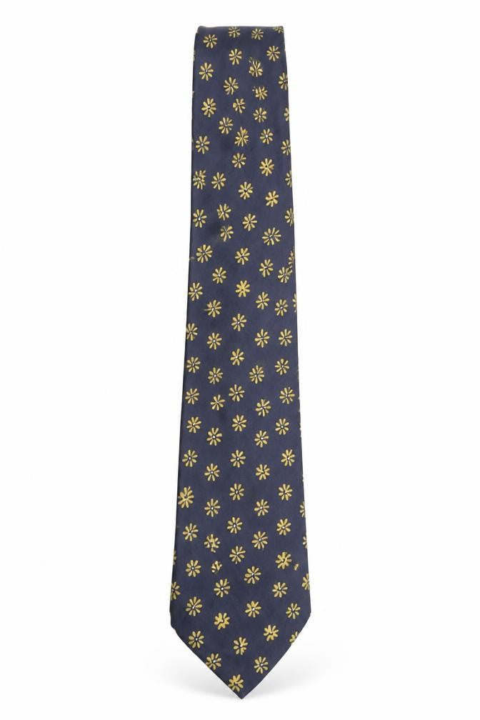 ITEMS Men's Blue Pure Silk Floral Tie