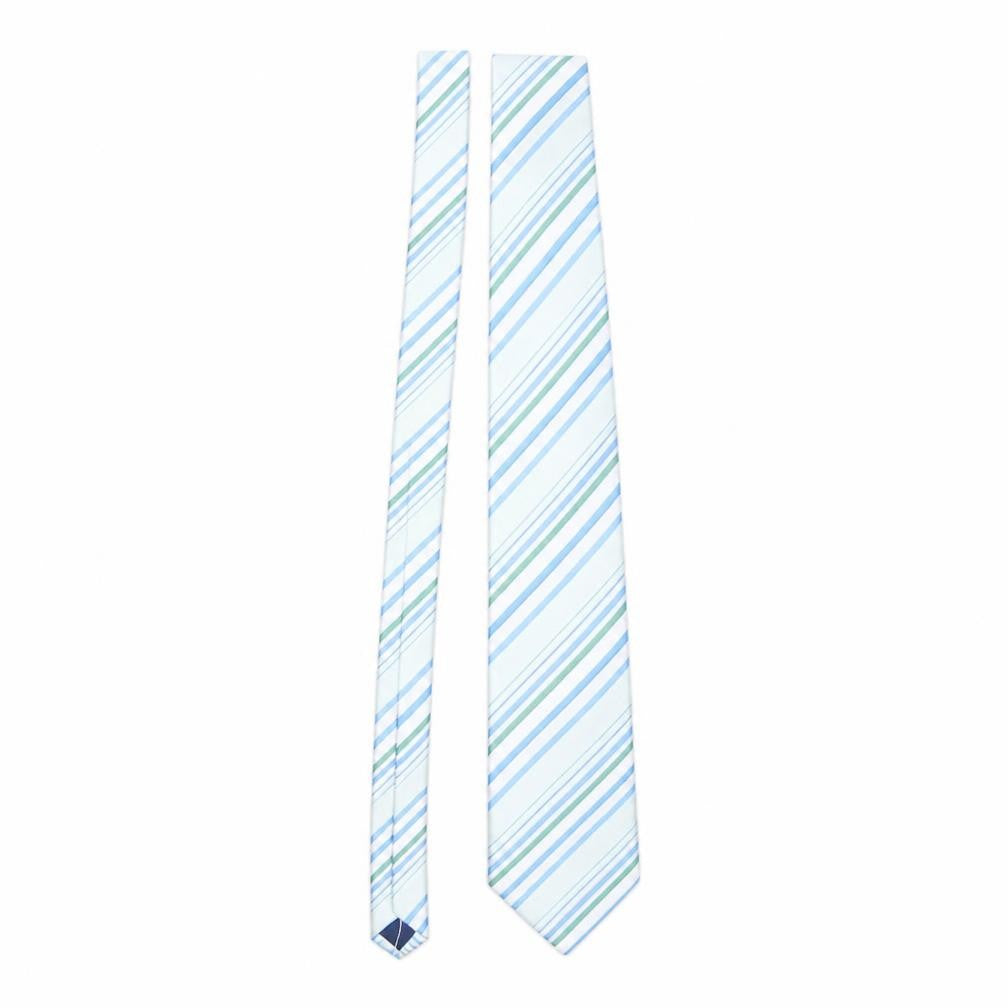 Arsltd Men's Blue Striped 100% Silk Handmade Slim Tie