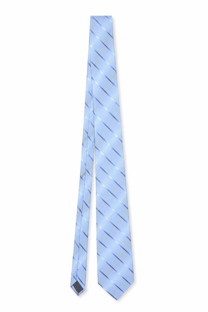 Ede & Fere Milano Men's Blue Striped Silk Tie Made in Italy