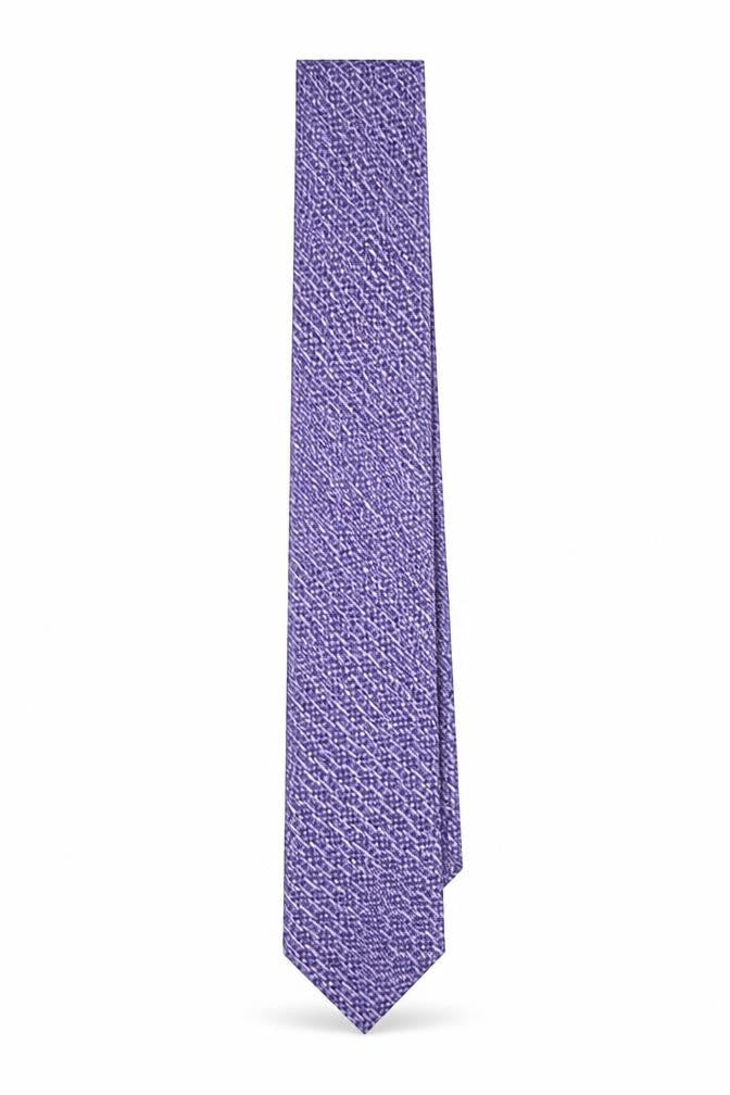 Jeff Banks Men's Purple Geometric Silk Designer Tie One Size