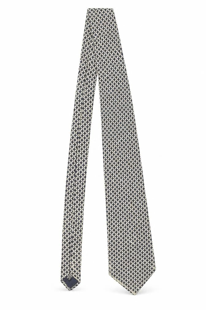 Daniel Hechter Men's Blue Geometric 100% Silk Tie – Excellent Condition