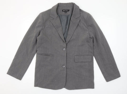 Motel Women’s Grey XS Classic Single-Breasted Blazer Jacket
