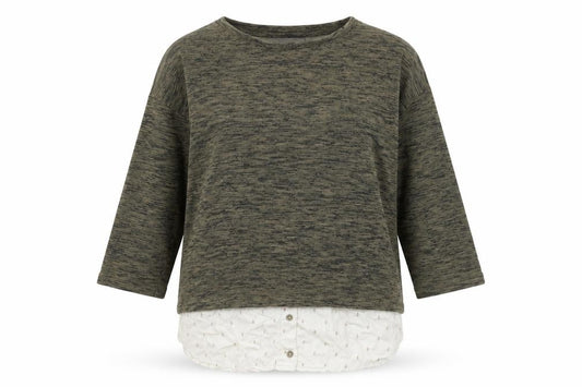 Marks and Spencer Women's Green Layered Blouse UK 10 Cotton Blend