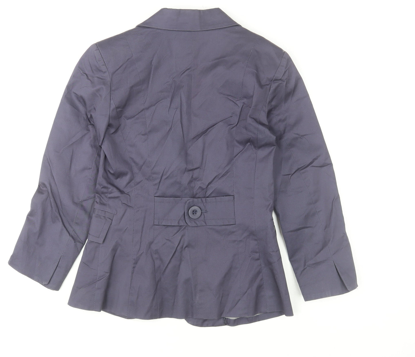 New Look Women Blue Slim Fit Cotton Blazer UK 8 Smart Casual
