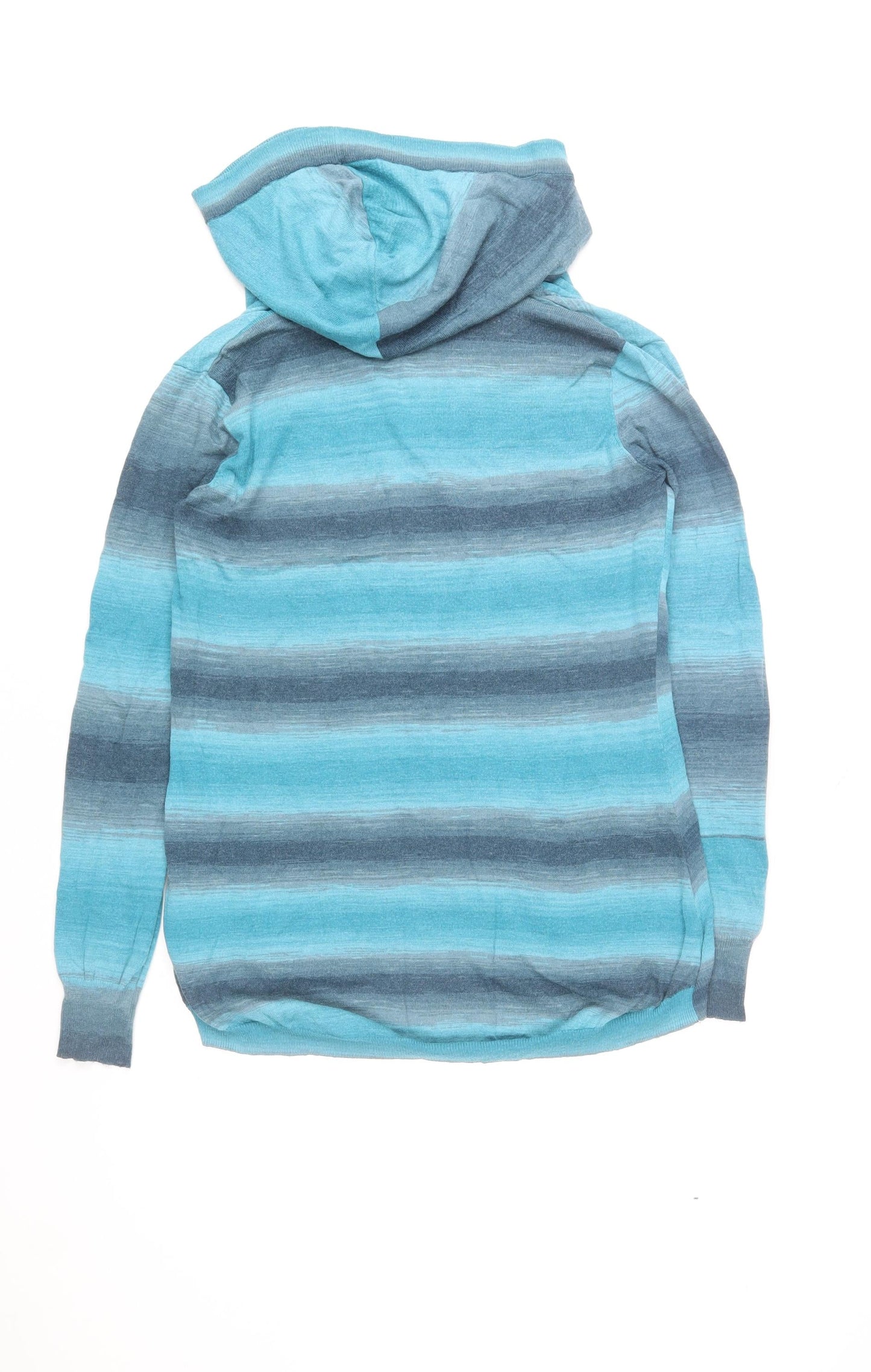 Animal Women’s Blue Striped Hooded Pullover Jumper Size 10