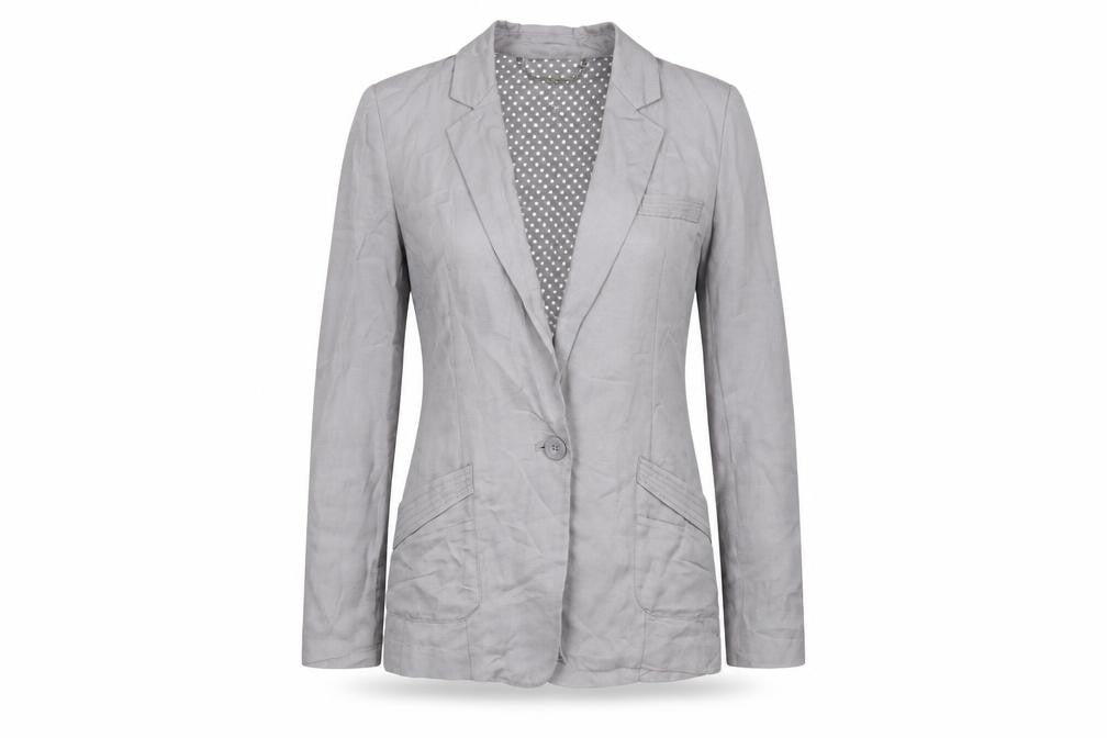 Jasper Conran Women’s Grey Linen Blend Blazer Size 12