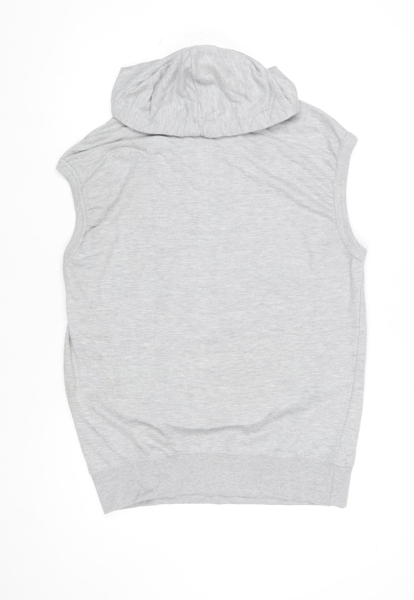 CMMT Men's Grey Hooded Sleeveless T-Shirt XL Cotton Blend