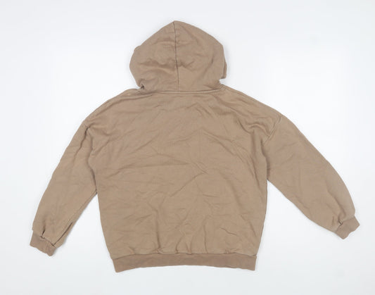 Marks and Spencer Boys Beige Pullover Hoodie 11-12 Years Cotton Blend