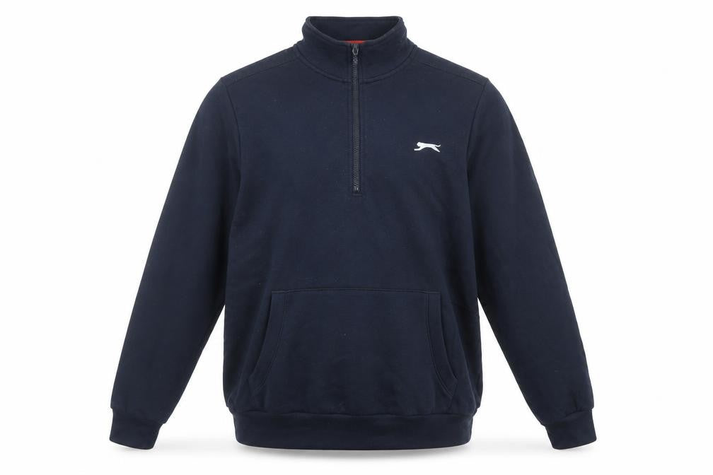 Slazenger Men’s Blue 1/2 Zip Fleece Sweatshirt M Regular Fit