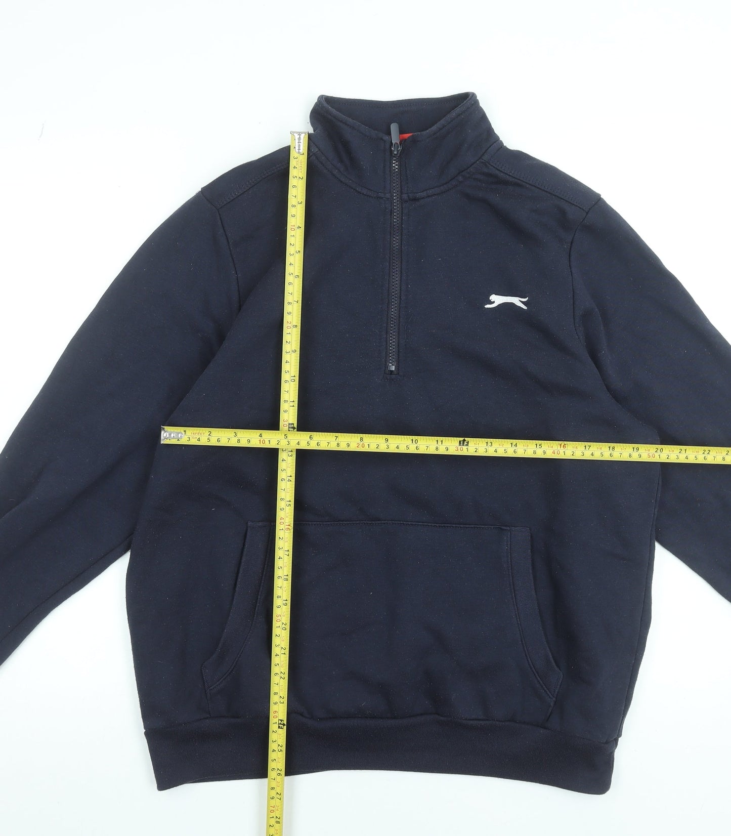 Slazenger Men’s Blue 1/2 Zip Fleece Sweatshirt M Regular Fit