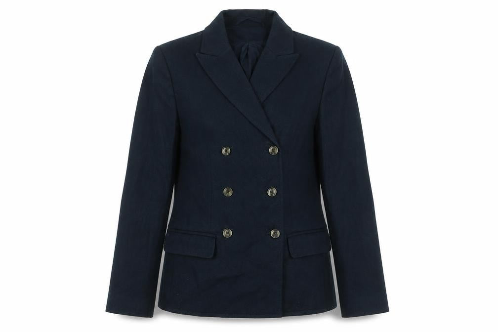 Marks & Spencer Women's Navy Blue Blazer Size 6 Wool Mix Smart Jacket