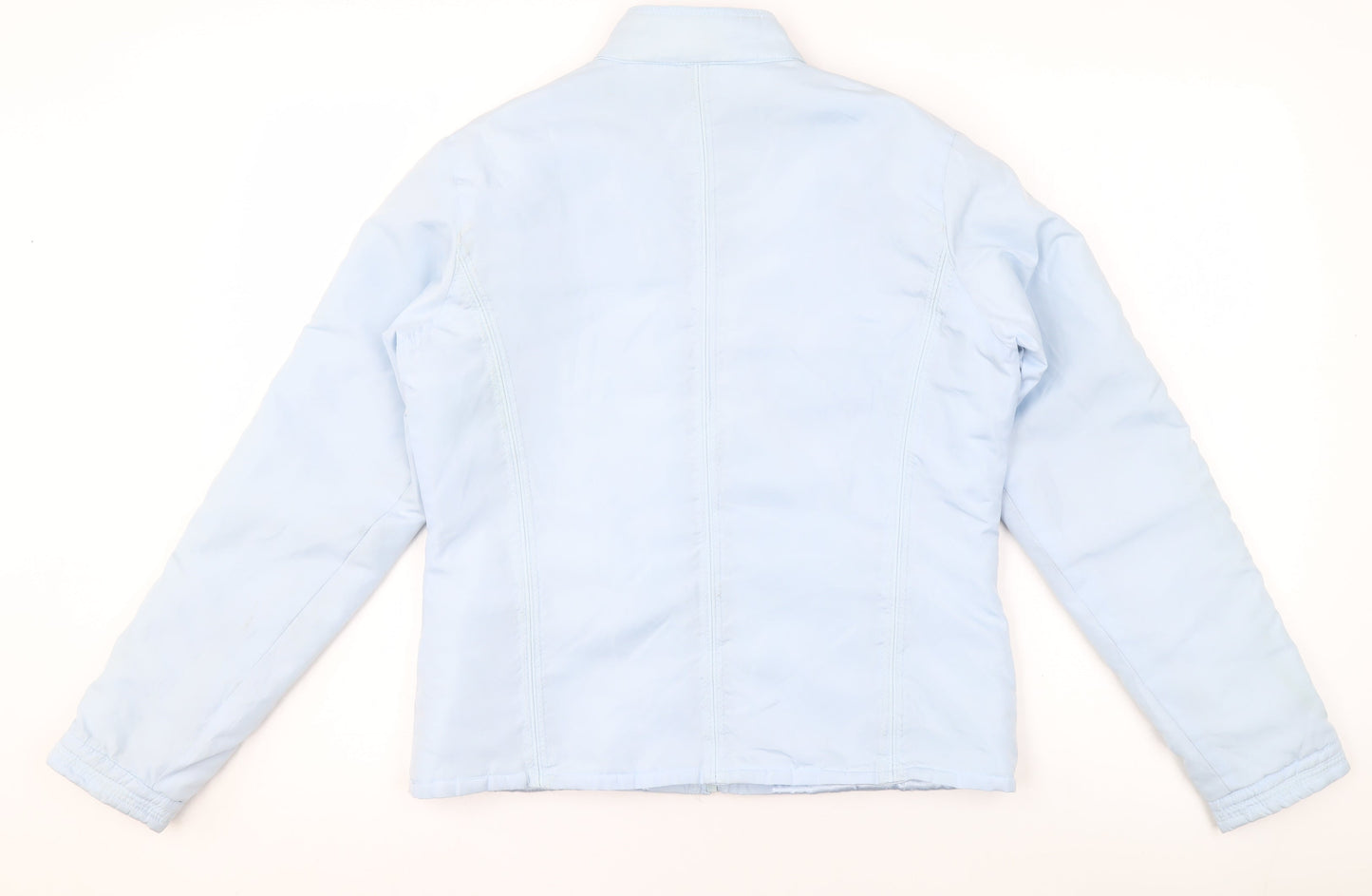 LA Gear Womens Blue Size 8 Puffer Jacket Full Zip Winter Coat