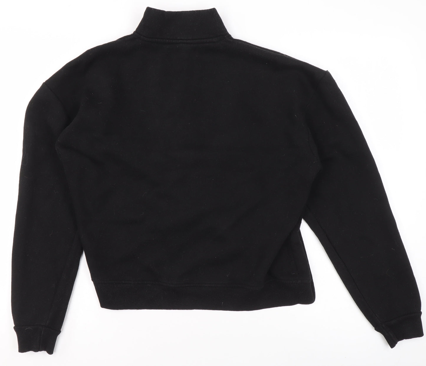 Pull&Bear Womens Black 1/2 Zip High Neck Sweatshirt Size 12