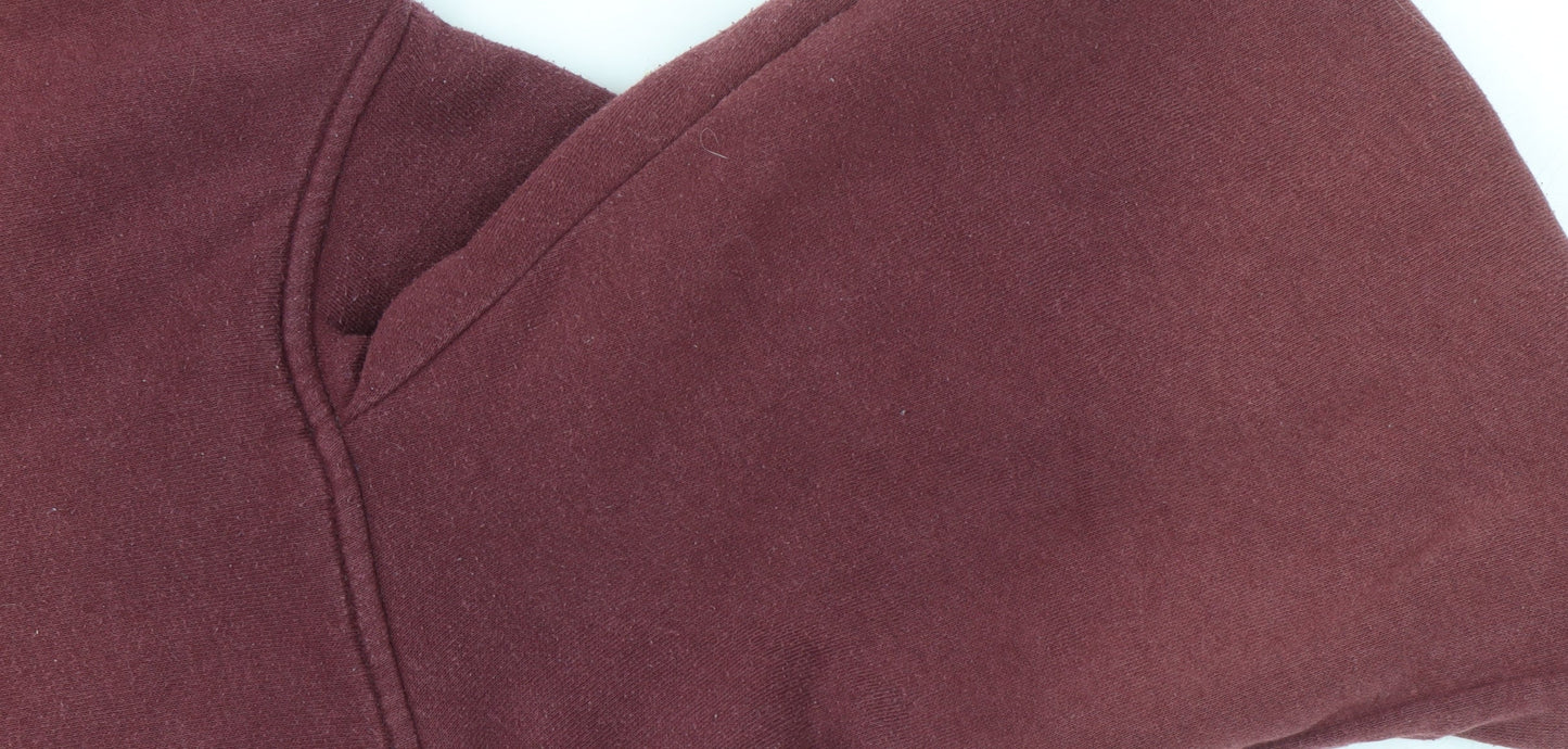 Vans Women’s Red Hooded Fleece Lined Zip Jacket Size S
