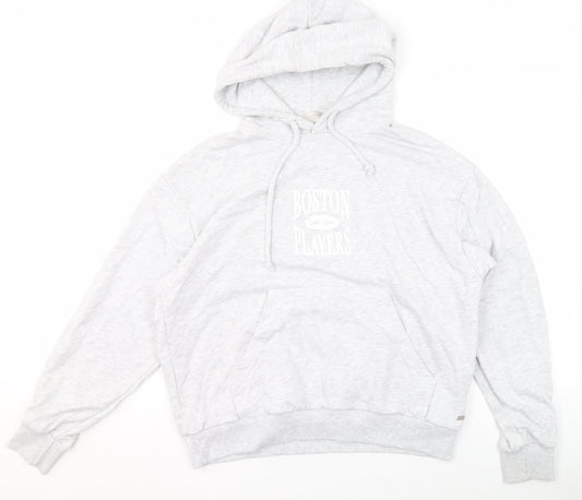 Pull & Bear Teen Women Grey Hoodie XS Boston Players Print