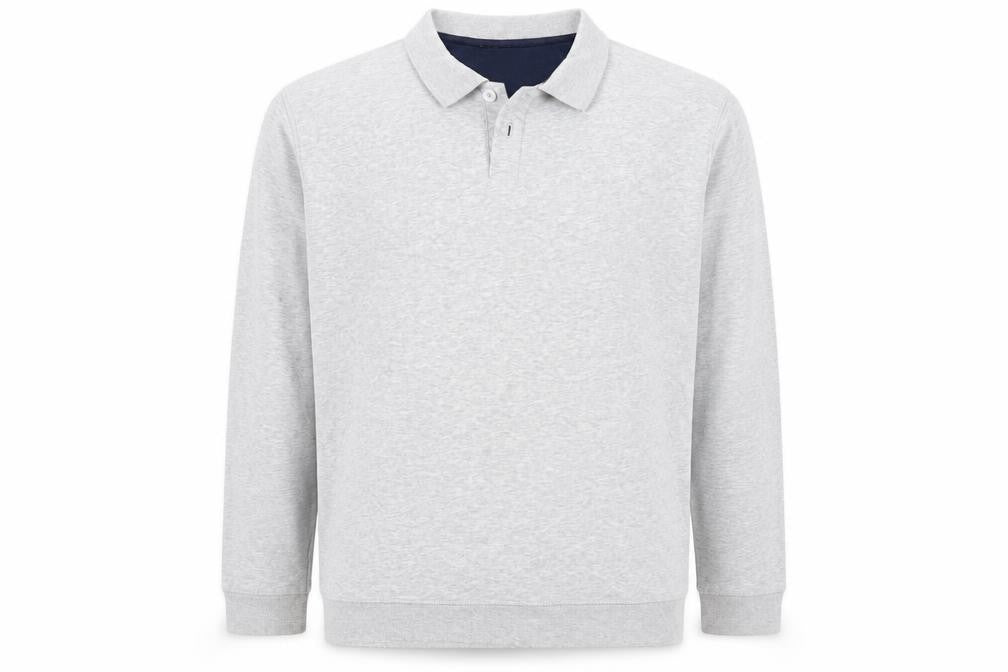 James Pringle Men’s Grey Collared Henley Sweatshirt Size 2XL