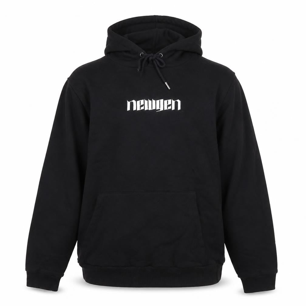 ASOS Design Unisex Kids Black Pullover Hoodie L Logo Graphic Cotton