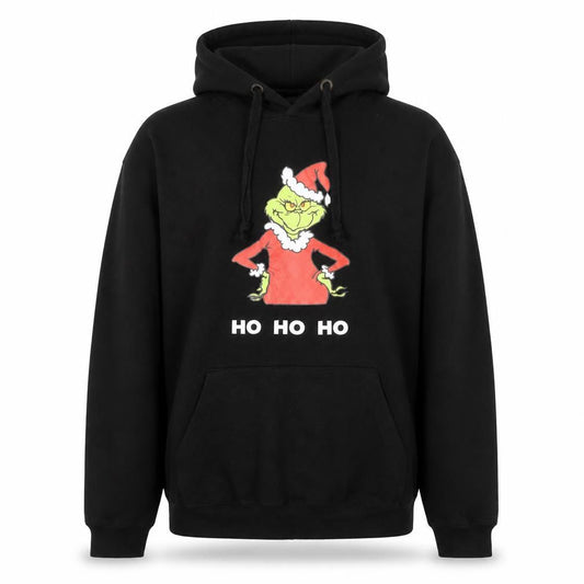 Cotton Ridge Men's Black Christmas Grinch Pullover Hoodie Size L