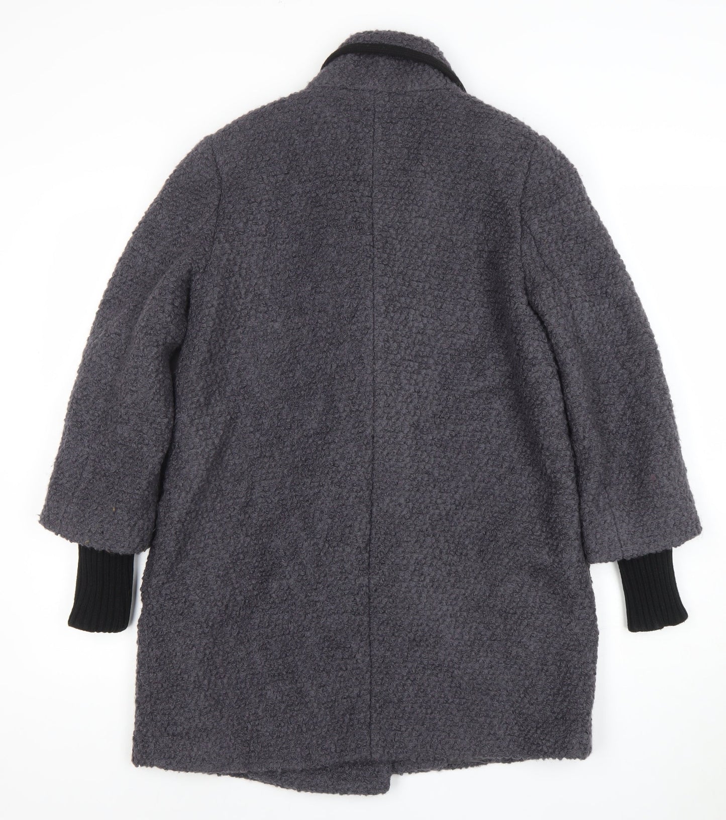 Oasis Women’s Grey Mid-Length Wool Blend Overcoat Size S