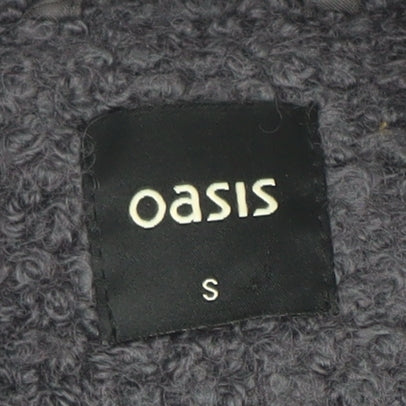 Oasis Women’s Grey Mid-Length Wool Blend Overcoat Size S
