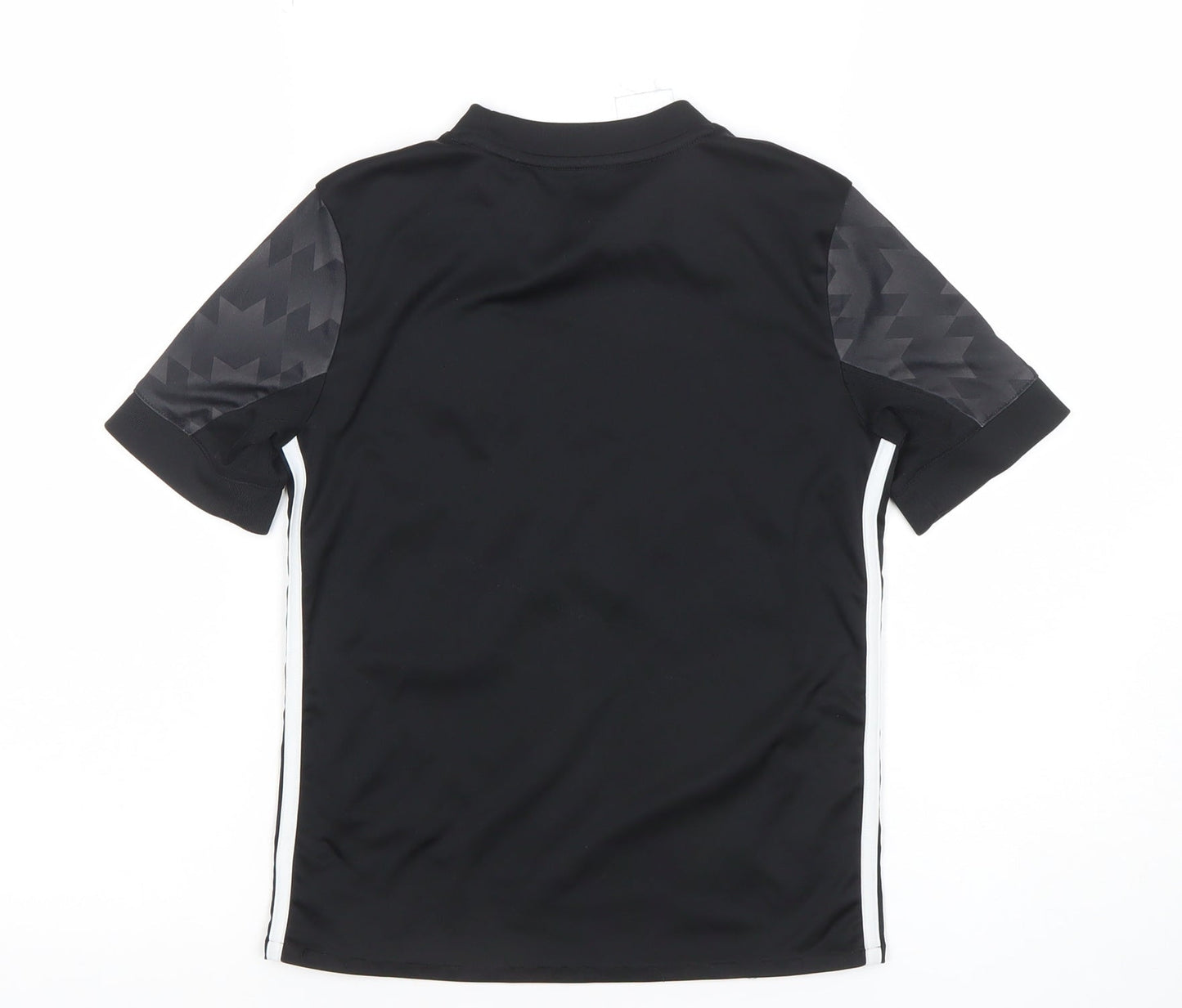 Adidas Boys Black Manchester United Football Jersey T-Shirt 9-10 Years