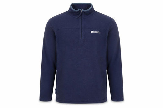Mountain Warehouse Men's Blue Small Half Zip Fleece Pullover Sweatshirt