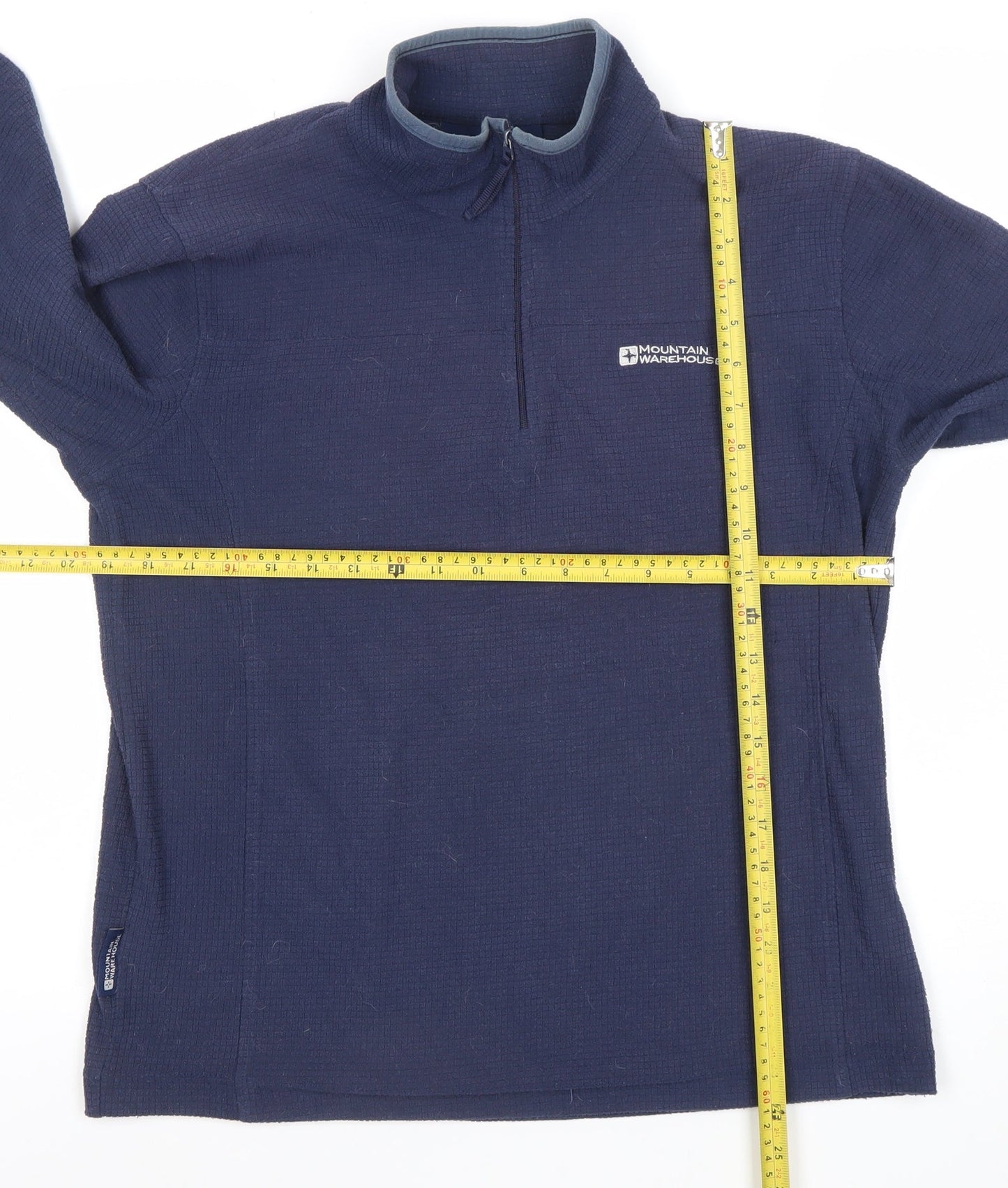 Mountain Warehouse Men's Blue Small Half Zip Fleece Pullover Sweatshirt
