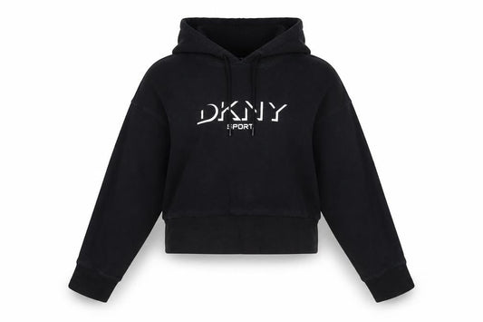 DKNY Sport Women's Black Hoodie Medium 100% Cotton Pullover