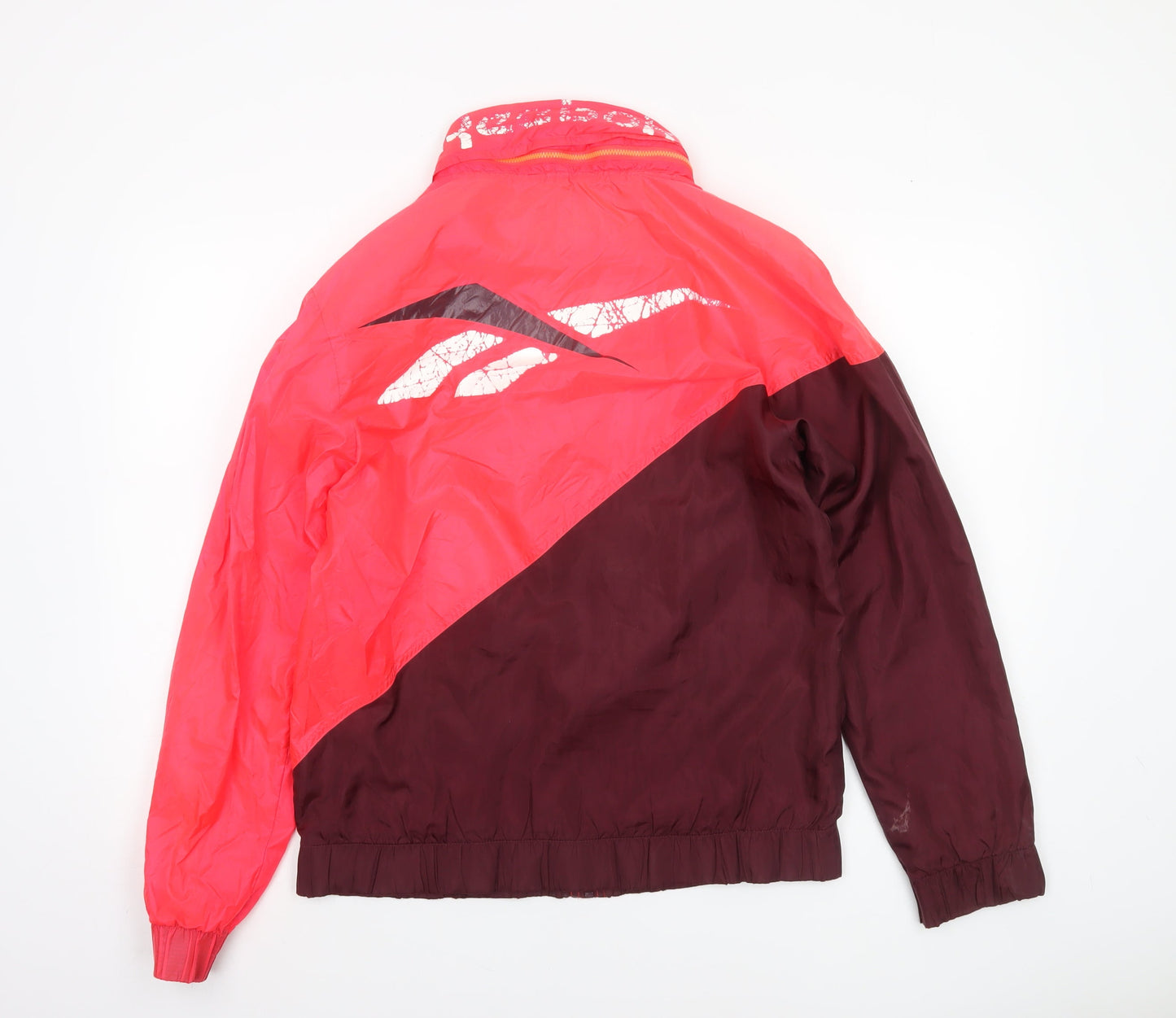 Reebok Women Red Burgundy 90s Retro Windbreaker Jacket S