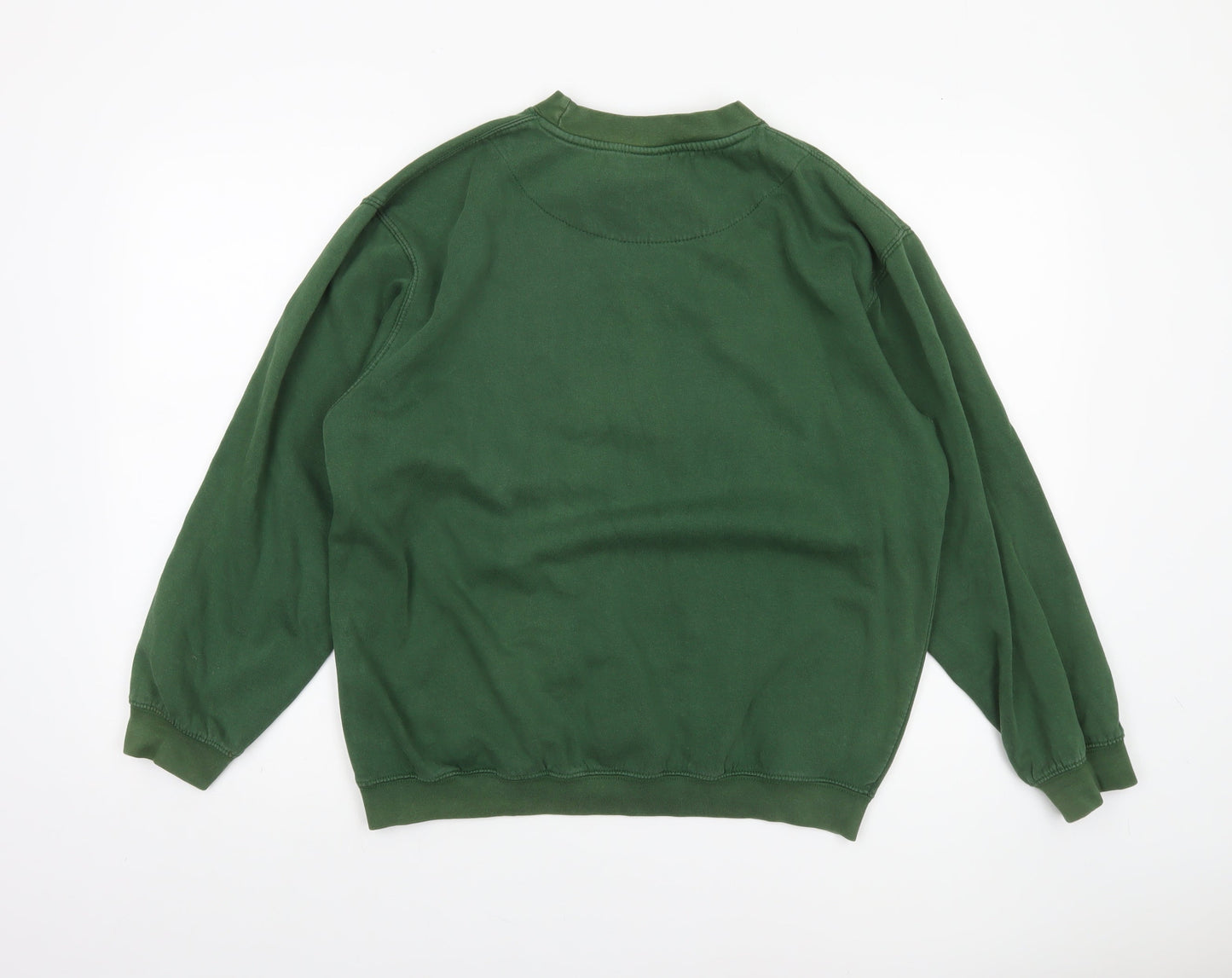 James & Nicholson Men's Green Graphic Football Sweatshirt Size M