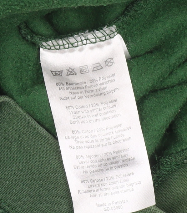 James & Nicholson Men's Green Graphic Football Sweatshirt Size M