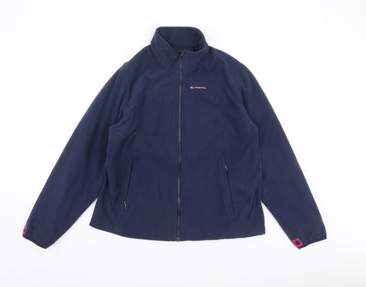 Quechua Women's Blue Fleece Full Zip Jacket Size 14
