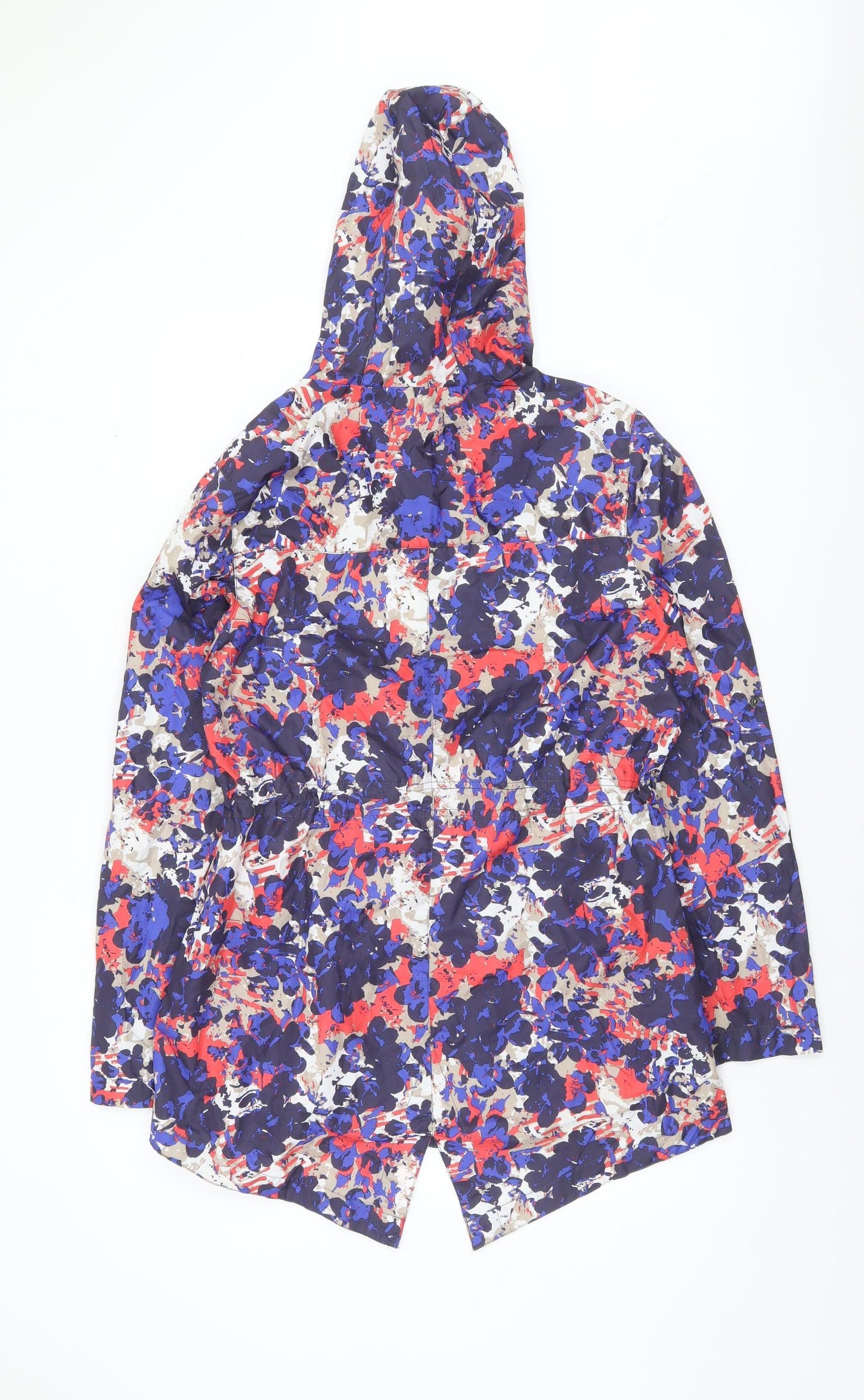 Brave Soul Womens Multicoloured Hooded Rain Coat Jacket Size 12