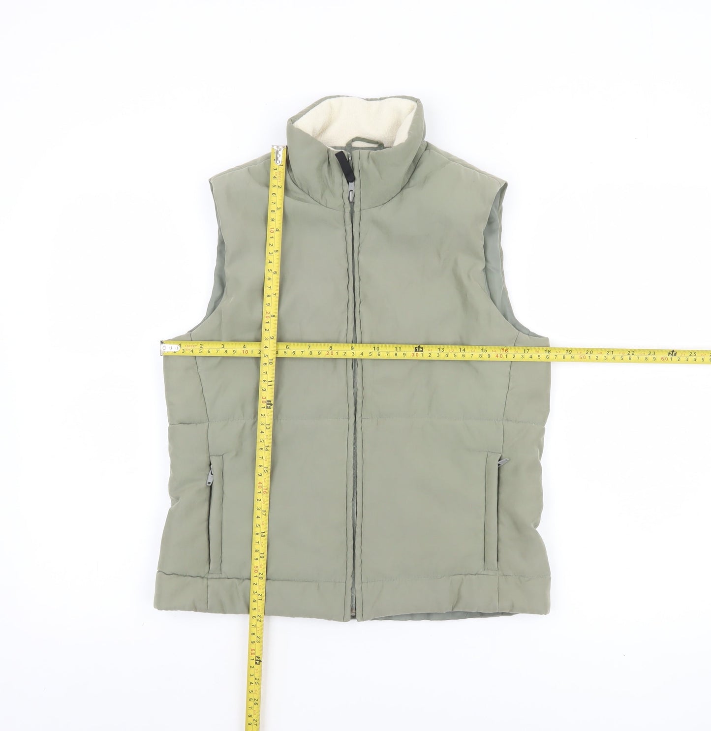 Dorothy Perkins Women Green Padded Zip Waistcoat UK 10