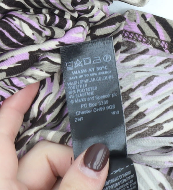 Marks and Spencer Women’s Multicoloured A-Line Jersey Dress Size 16