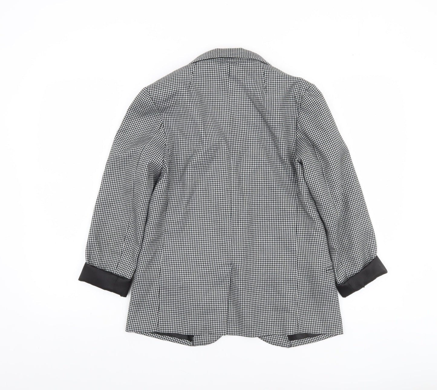 Silence + Noise Women's Black Houndstooth Blazer Size S Single-Breasted