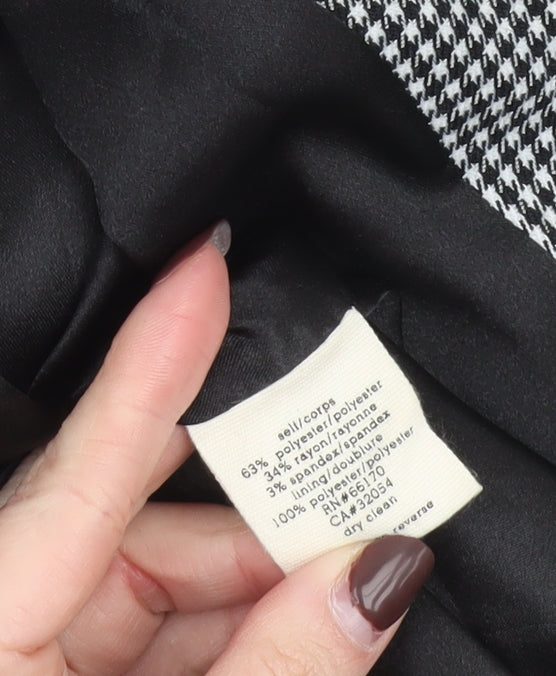 Silence + Noise Women's Black Houndstooth Blazer Size S Single-Breasted