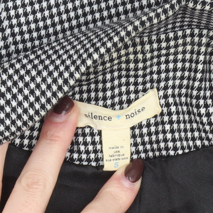 Additional view of Silence + Noise Women's Black Houndstooth Blazer, size S, Single-Breasted