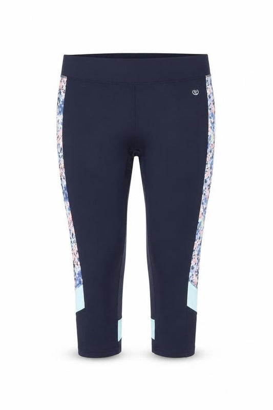 St Bernard Dunnes Stores Women’s Navy Floral Panel Capri Leggings Size L