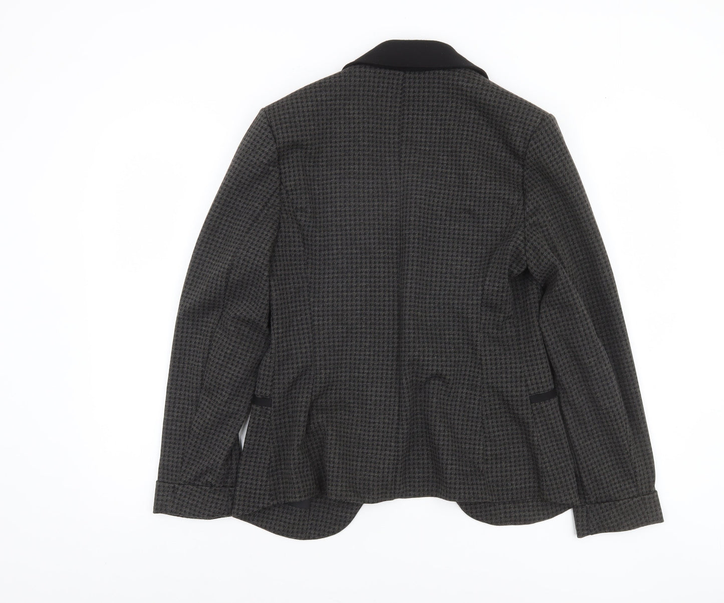 New Look Women’s Black Houndstooth Blazer UK 12 Regular Fit